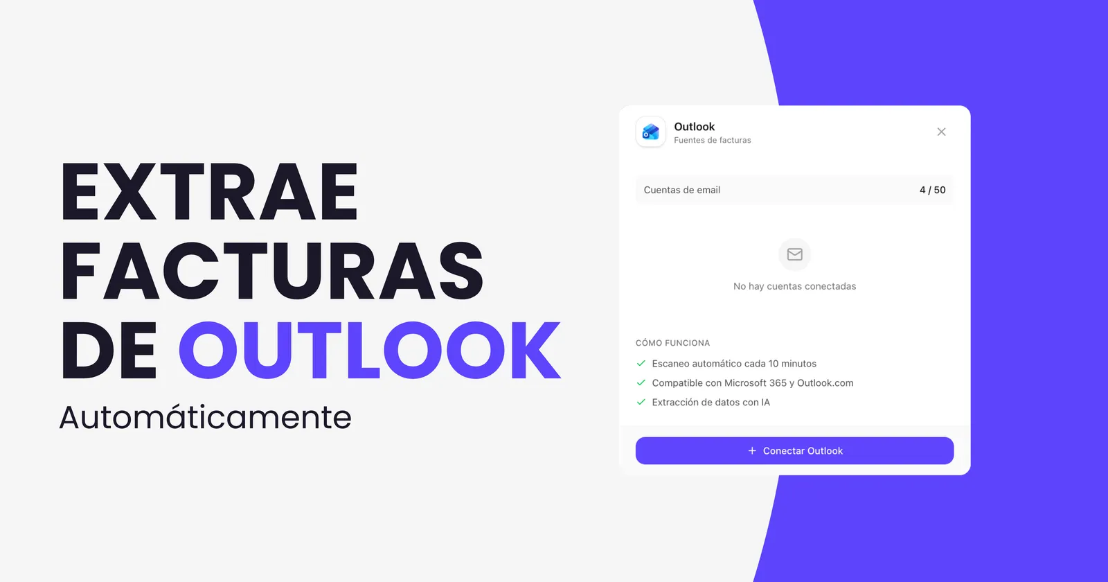 Extraer facturas de Outlook automáticamente: guía paso a paso para 2026