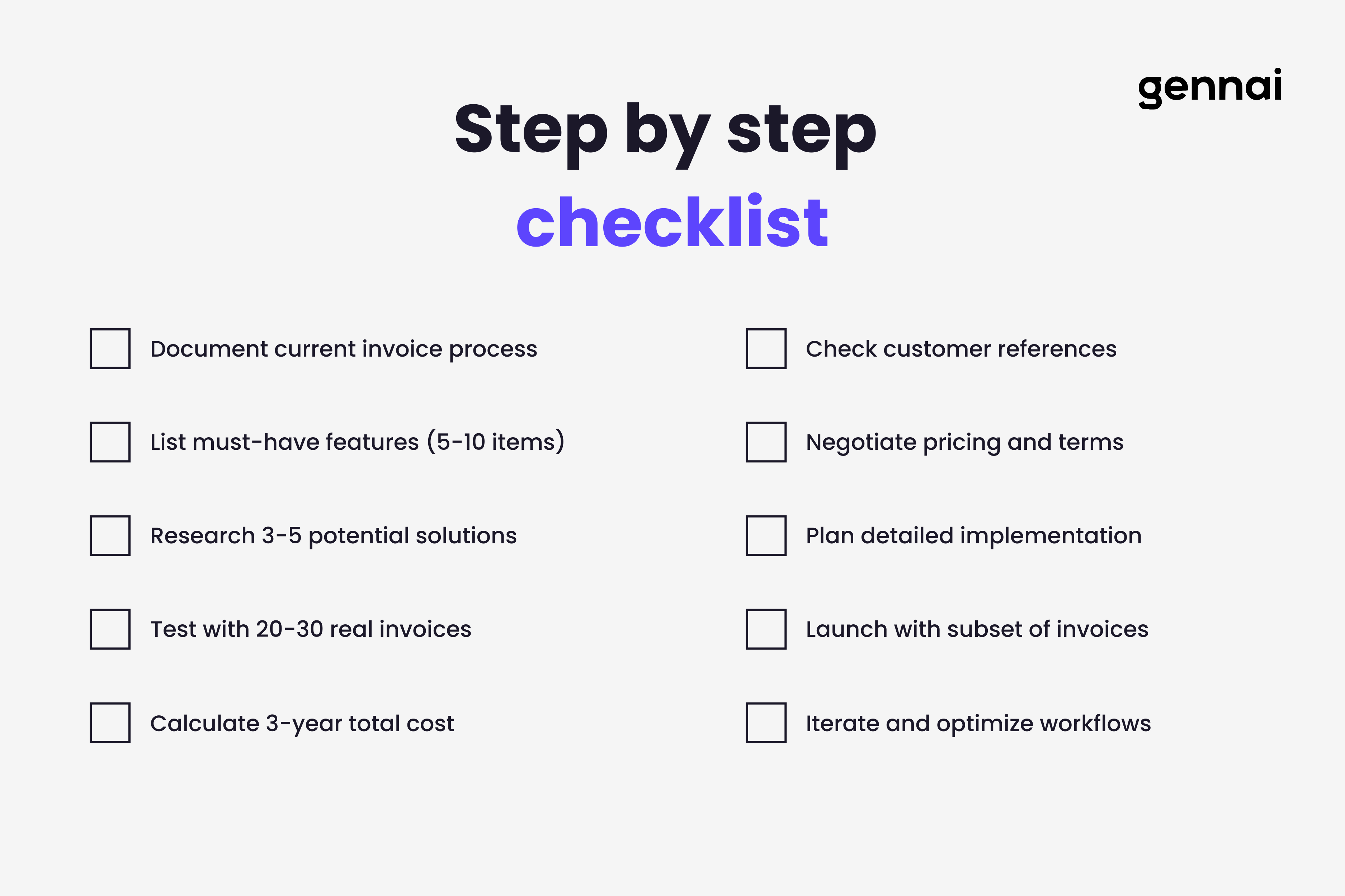 Step by step checklist for implementing invoice management software successfully