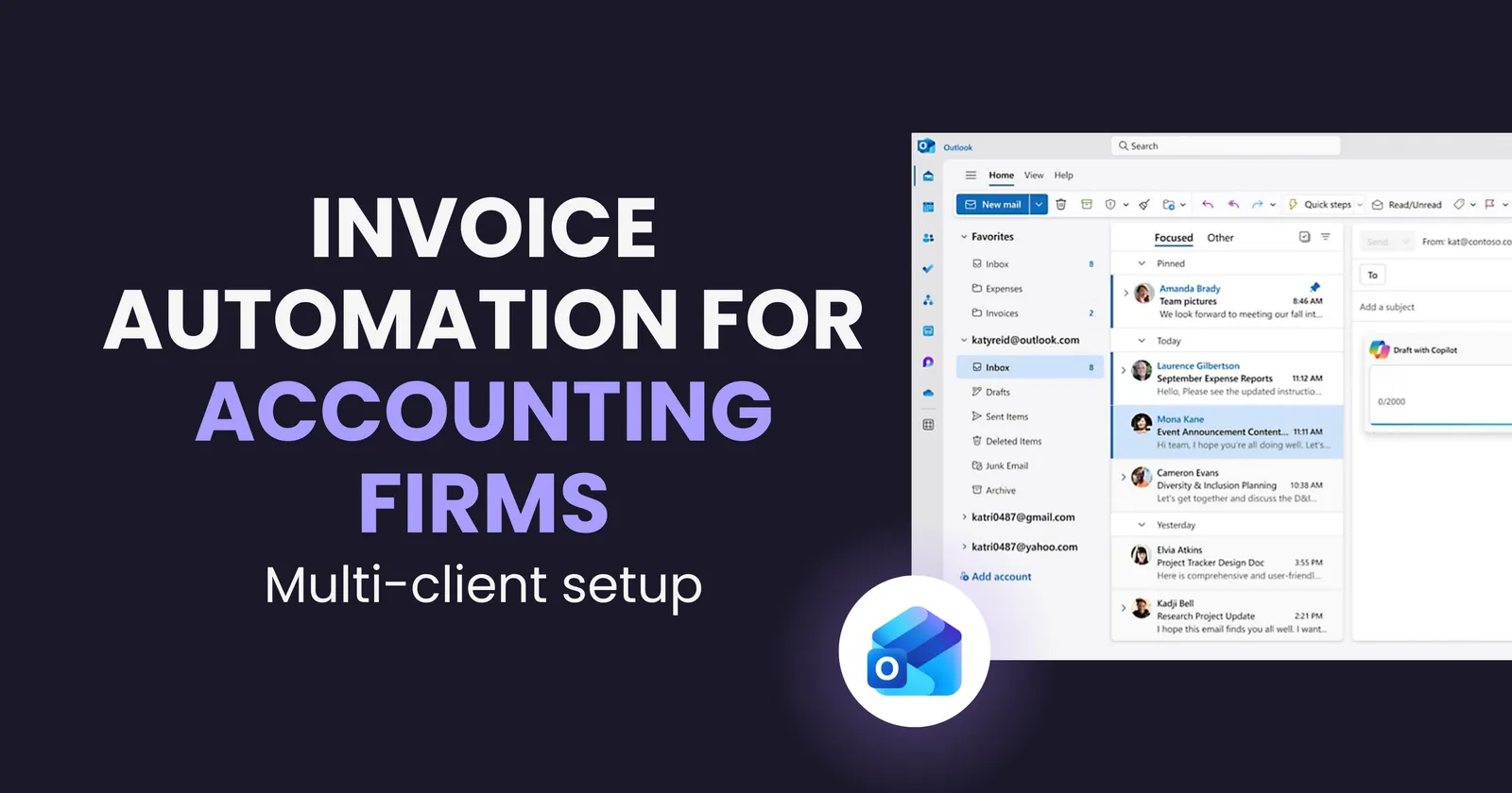 Outlook 365 invoice automation for accounting firms: the multi-client setup explained